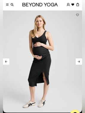 Beyond the Bump Black Sleeveless V-Neck Wrap Maxi Dress (maternity)